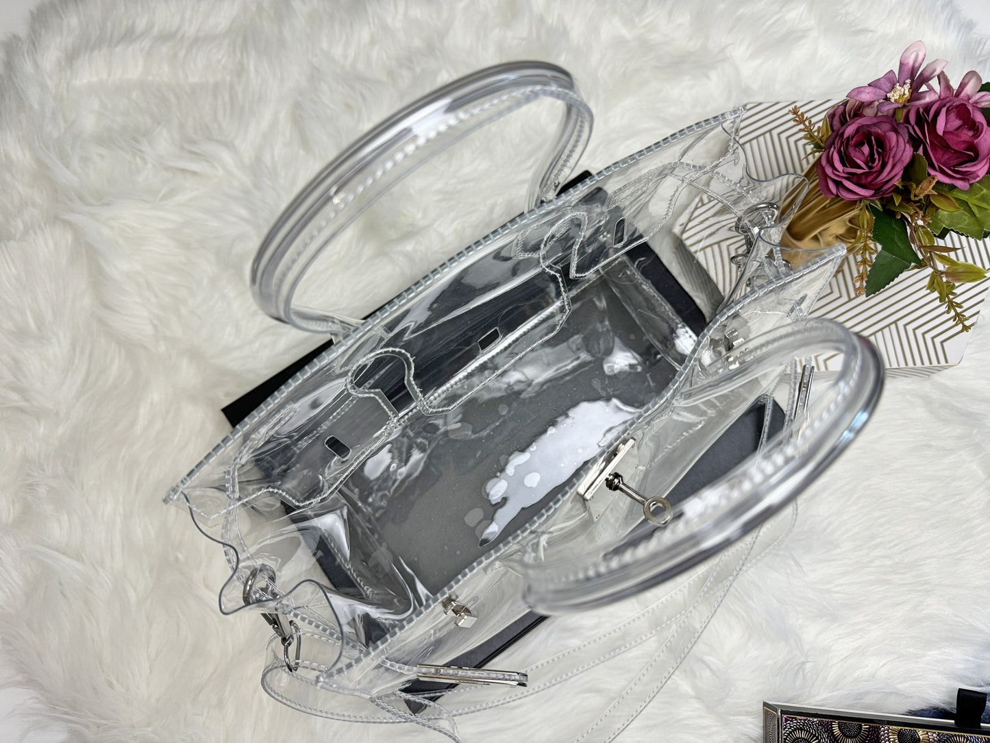 Clear Stadium Concert Bag | Clear Handbag | Stadium Approved | Top Handle Crossbody Bag | Gifts for Hers