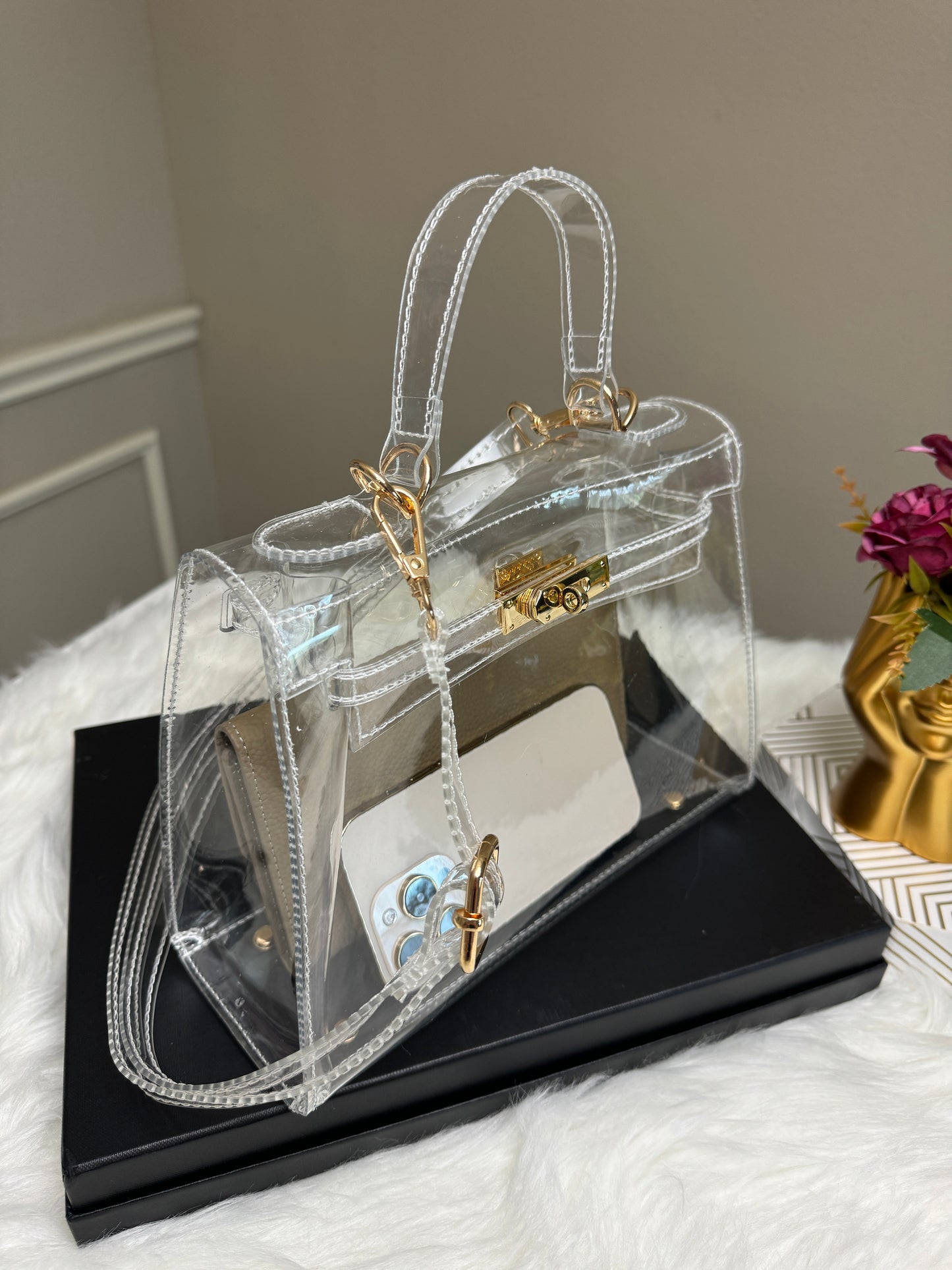 Clear Crossbody Handbag | Stadium Approved Bag | Concert Bag | Game Day Bag | Clear Purse | Gifts for Hers